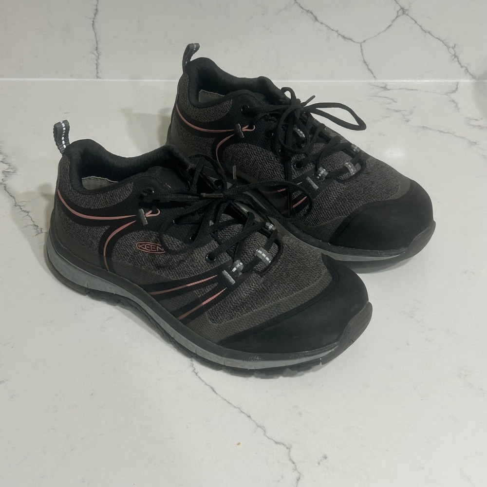 KEEN Vista Energy Womens Black Rose Carbon Fiber Toe Work Sneakers Low Top Shoe